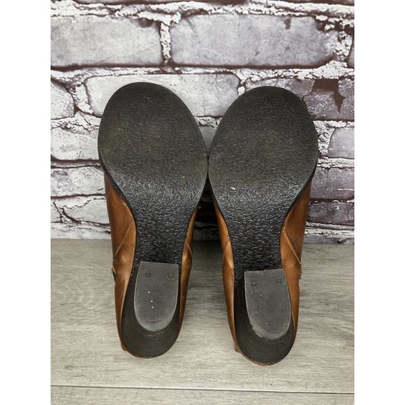 Krbonell Brown Ankle Double Sided Zipper Heeled Booties Boots Women Sz 9M US/40 - Picture 9 of 16